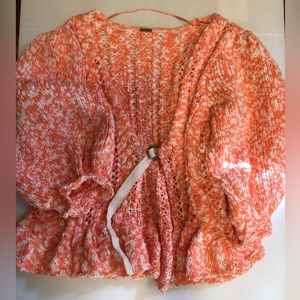 Rare Free People tangerine marled sweater